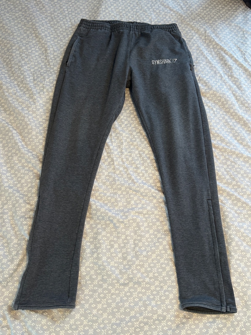 Gymshark Dark Charcoal Slim Ankle Zip Sweatpants